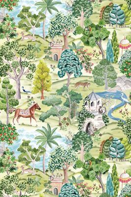 Mystical Garden Botanical Matte Peel-and-Stick Wallpaper