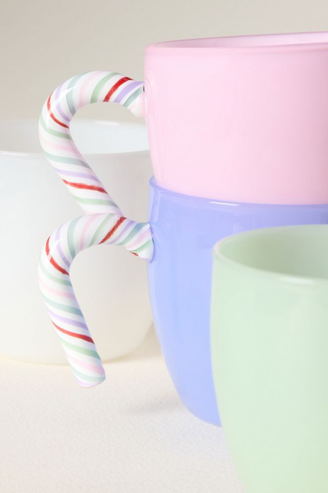 Ariel Glass Mugs, Assorted Set of 4 #3