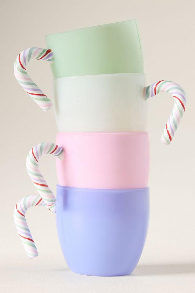 Ariel Glass Mugs, Assorted Set of 4 #2