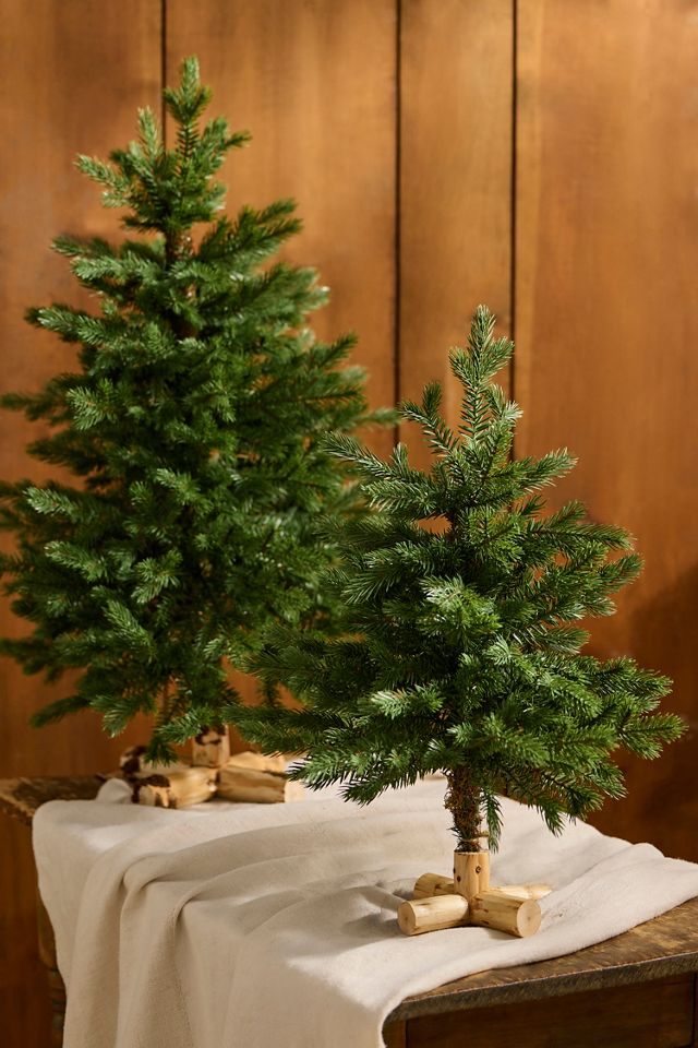 Artificial Wooden Base Miniature Fir Tree #4