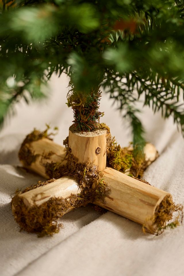 Artificial Wooden Base Miniature Fir Tree #1