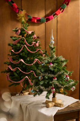 Artificial Wooden Base Miniature Fir Tree