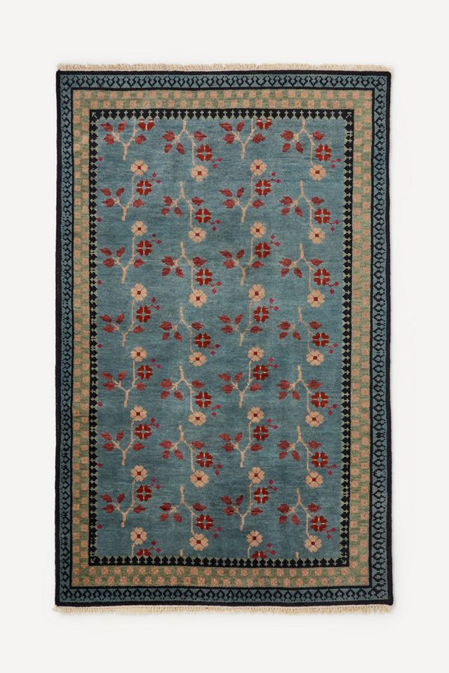 Kirsten Hand-Knotted Wool Floral Rug #1