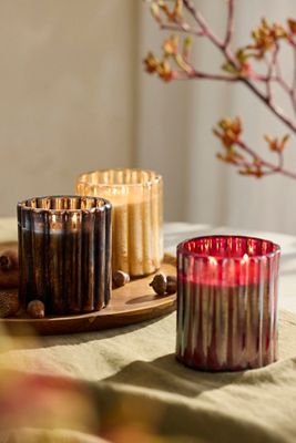 Luster Scalloped Glass Candle