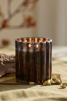 Luster Scalloped Glass Candle