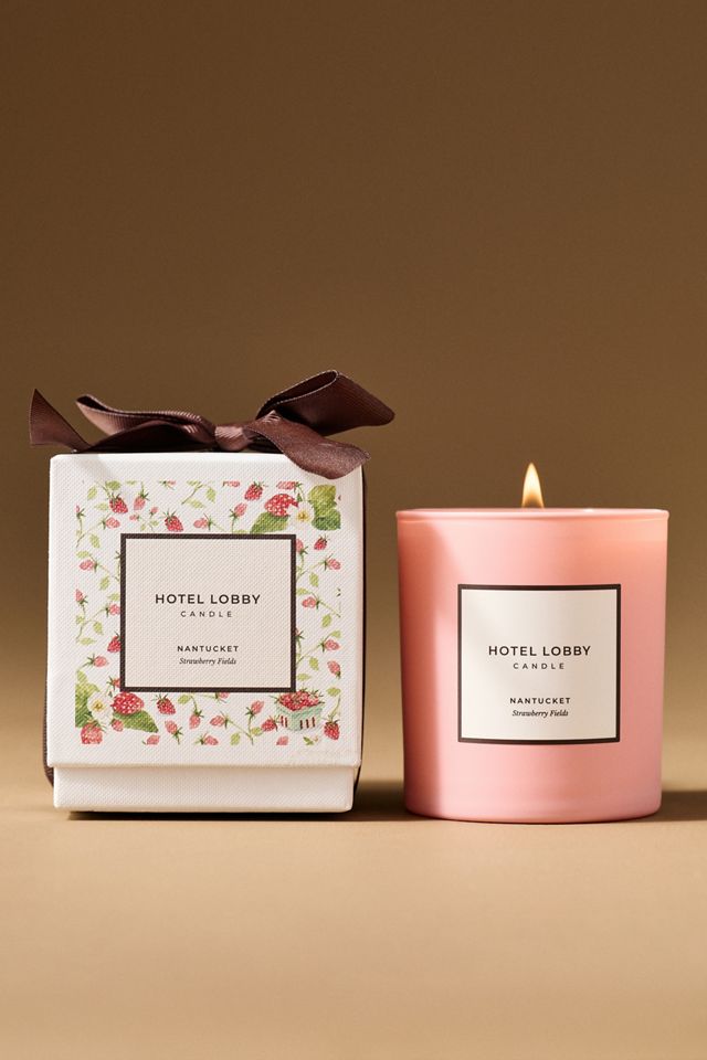 Hotel Lobby Fruity Nantucket Strawberry Fields Glass Candle #1