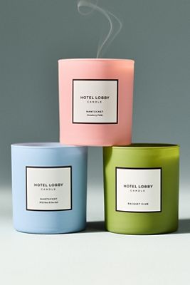 Hotel Lobby Floral Nantucket Wild Rose & Sea Salt Glass Candle