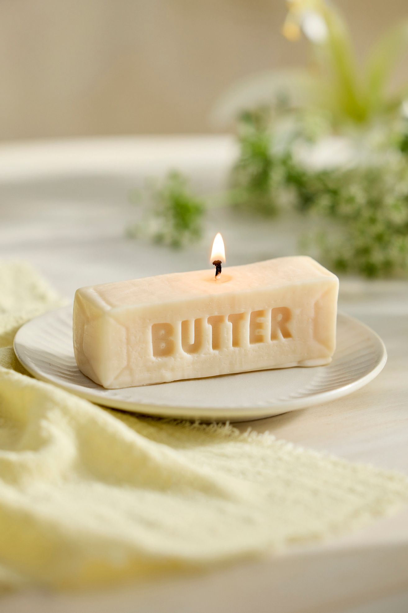 Stick of Butter Candle - Light Yellow, One Size