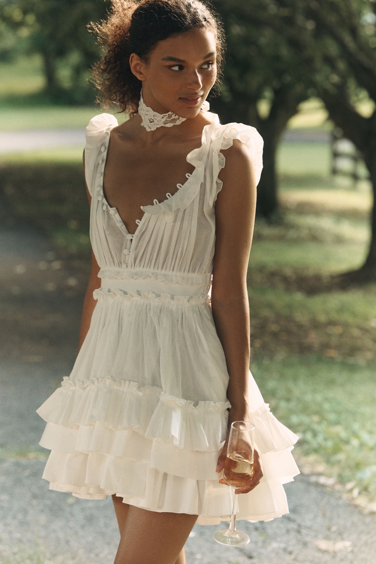 V. Chapman x Kristopher Brock Andalusia 100% Cotton Mini Dress