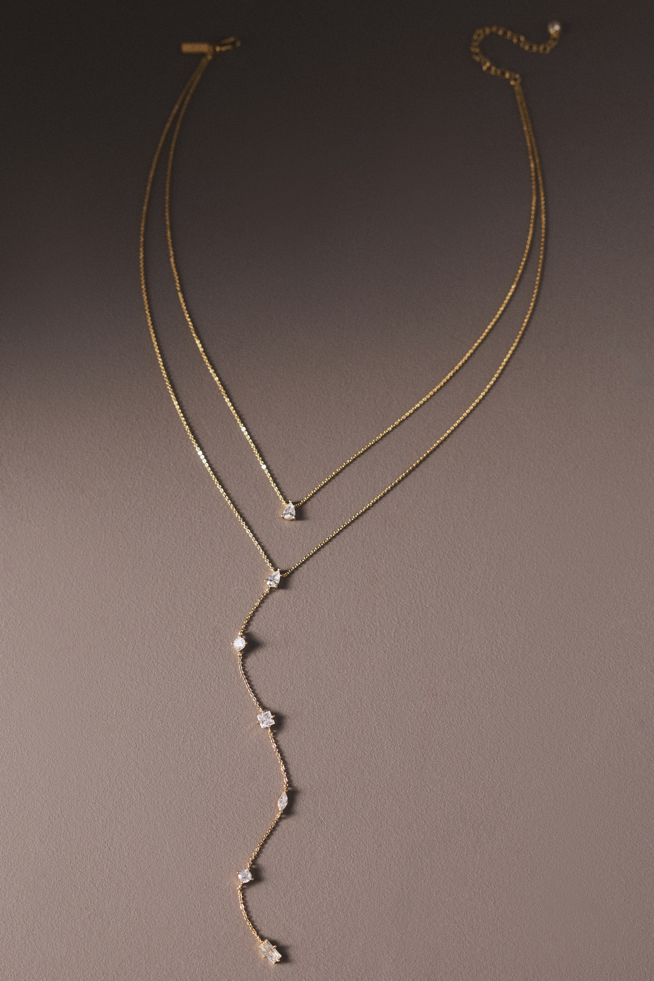 Set & Stones Layered Lariat Necklace