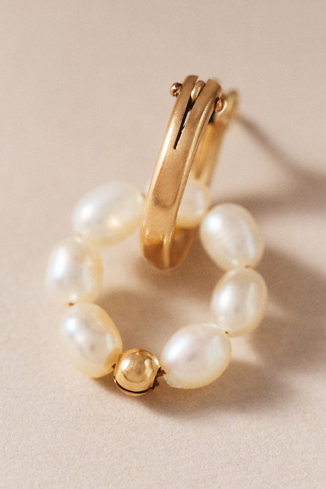 Set & Stones Pearl Halo Hoop Earrings