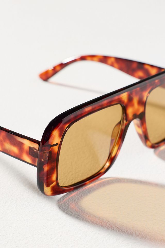 By Anthropologie Chunky Flat-Top Aviator Sunglasses #2