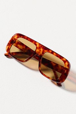 By Anthropologie Chunky Flat-Top Aviator Sunglasses