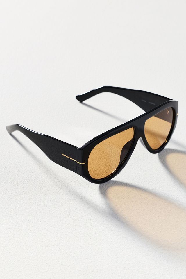 By Anthropologie Wrapped Flat-Top Aviator Sunglasses #1