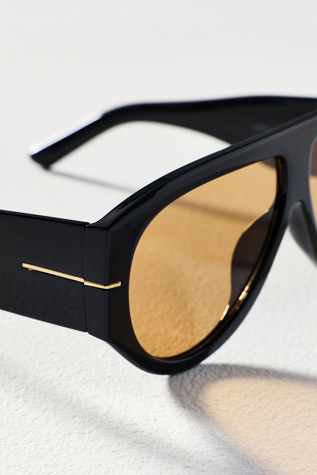 By Anthropologie Wrapped Flat-Top Aviator Sunglasses #2