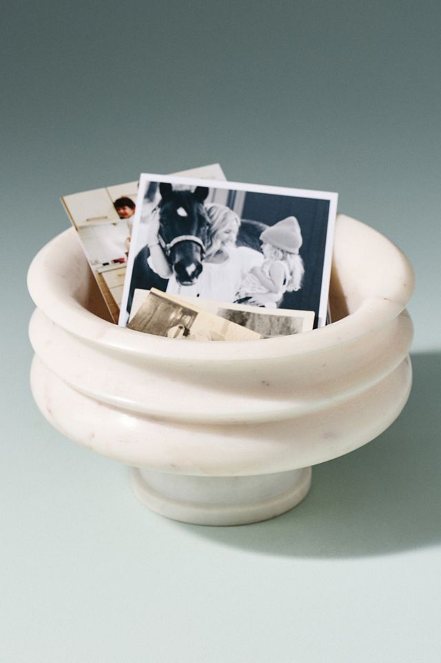 Alessia Marble Pedestal Vessel #1
