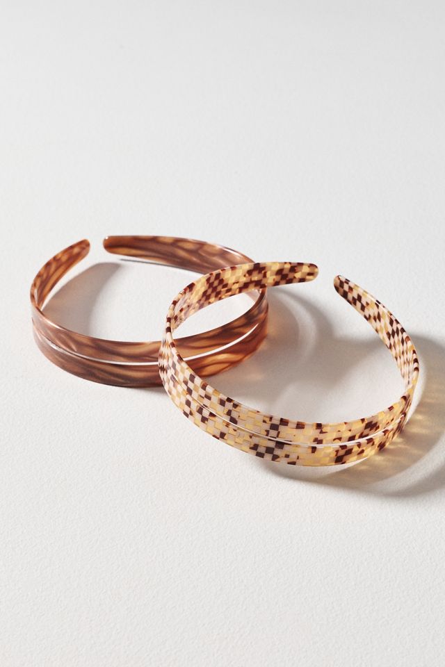 Wide Resin Headbands, Set of 2 #1