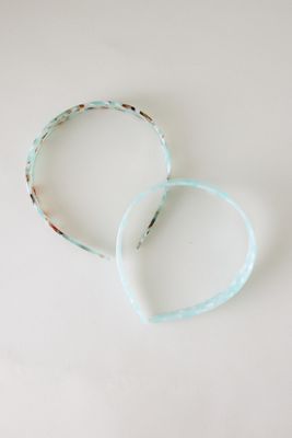 Wide Resin Headbands, Set of 2