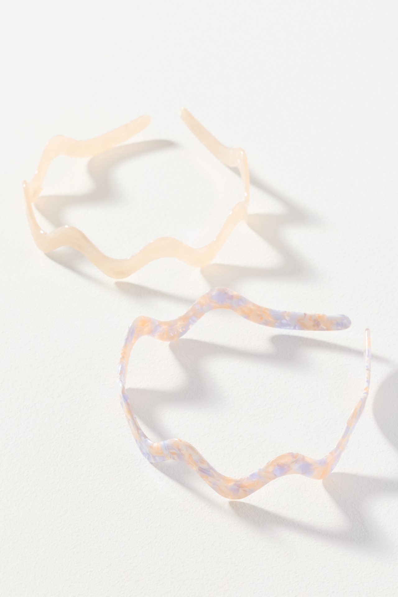 Zigzag Resin Headbands, Set of 2