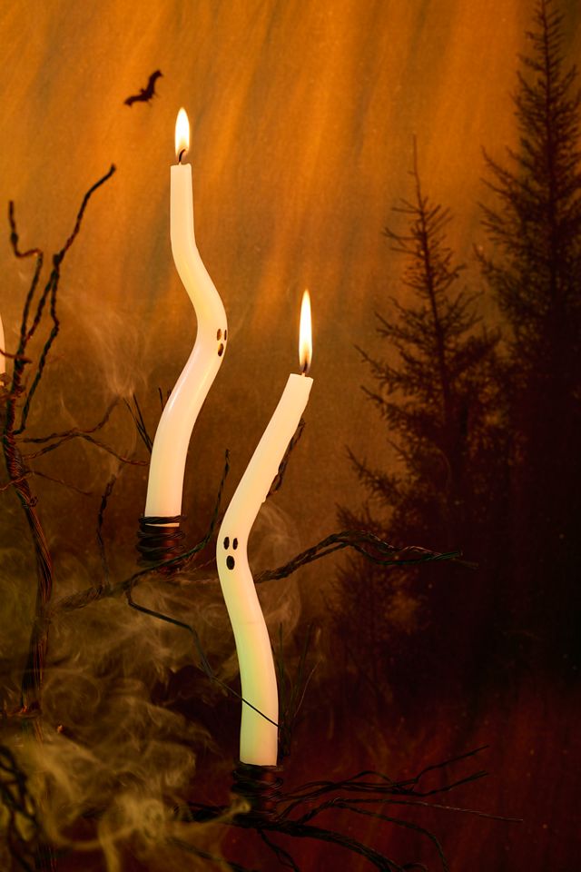 Squiggly Ghost Taper Candles, Set of 3 #1