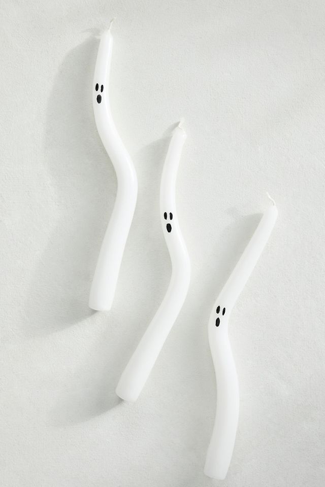 Terrain Squiggly Ghost Taper Candles, Set of 3 #5