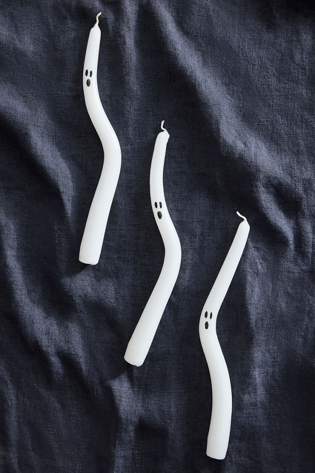 Terrain Squiggly Ghost Taper Candles, Set of 3 #1