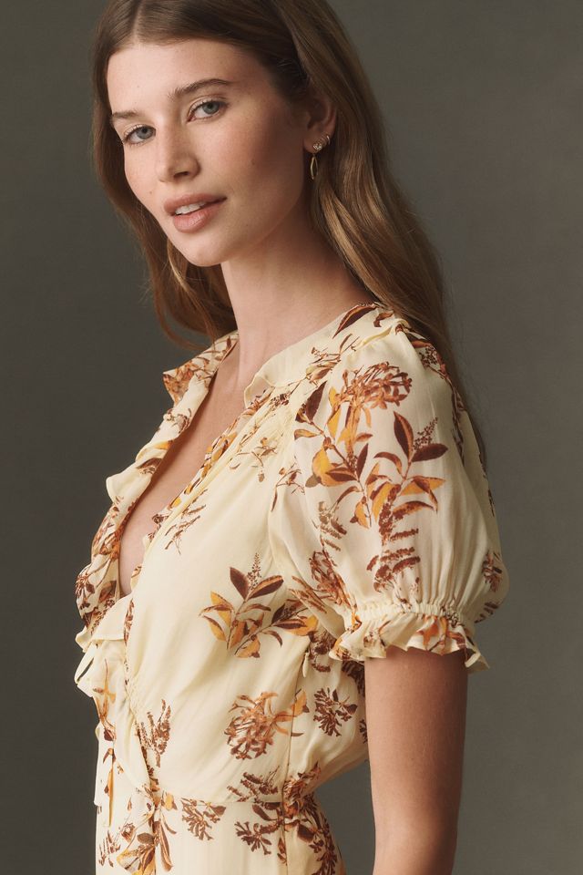 BHLDN Short-Sleeve Ruffle Maxi Dress #3