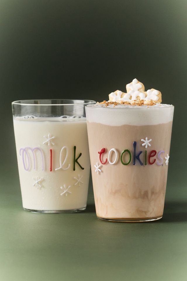 Love Notes Milk & Cookies Juice Glasses, Set of 2 #1