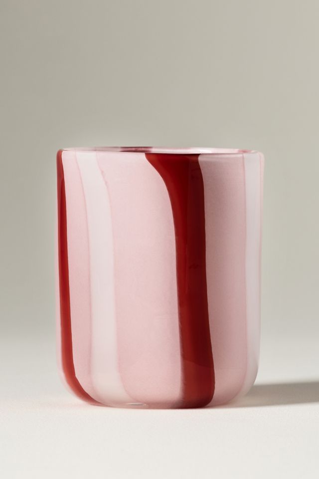 Ribbon Stripe Holiday Icon Juice Glass #1