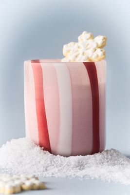 Ribbon Stripe Holiday Icon Juice Glass