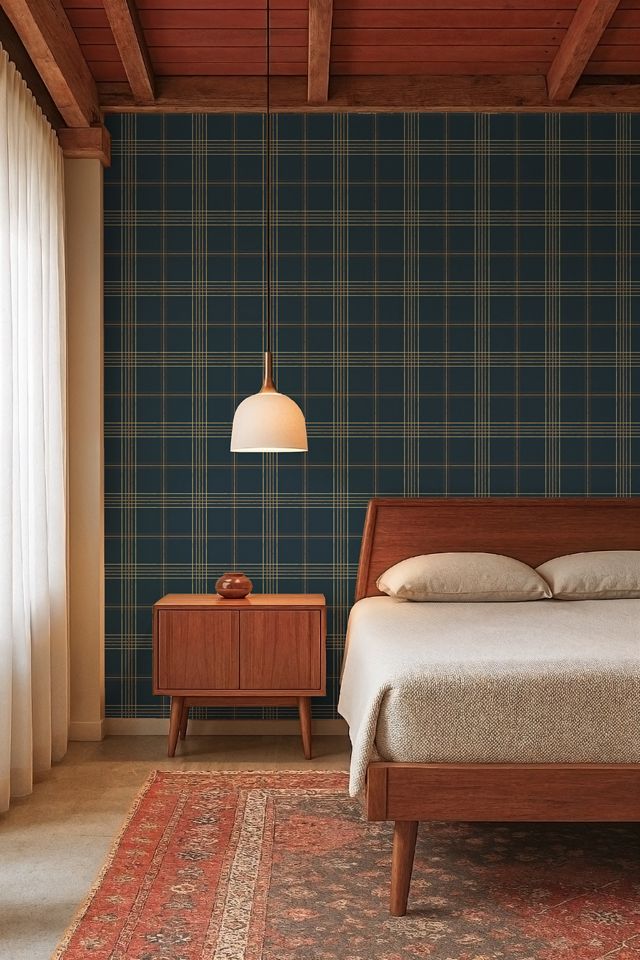Tideaway Plaid Stripe Wallpaper #1