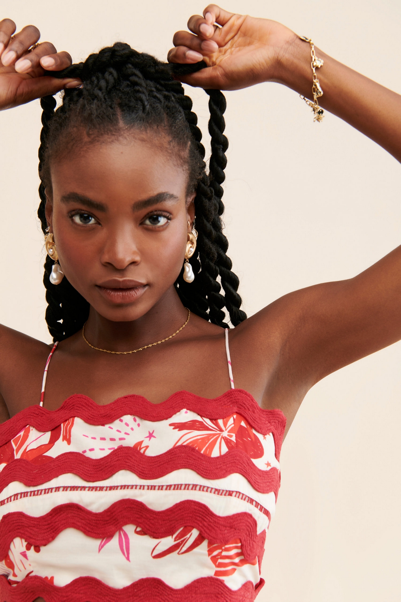 FARM Rio Tiles Printed Crop Top