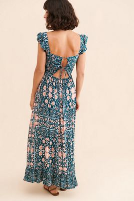 Share Spirit ♡ノースリーブ ユニオンジャック柄♡size36 Pinnacle By Shruti Sancheti Smocked A-Line Midi Dress | Anthropologie