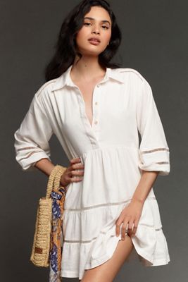 knee length dresses for ladies Women's Front Zip Long Sleeve Lace Mini Dress main image 0