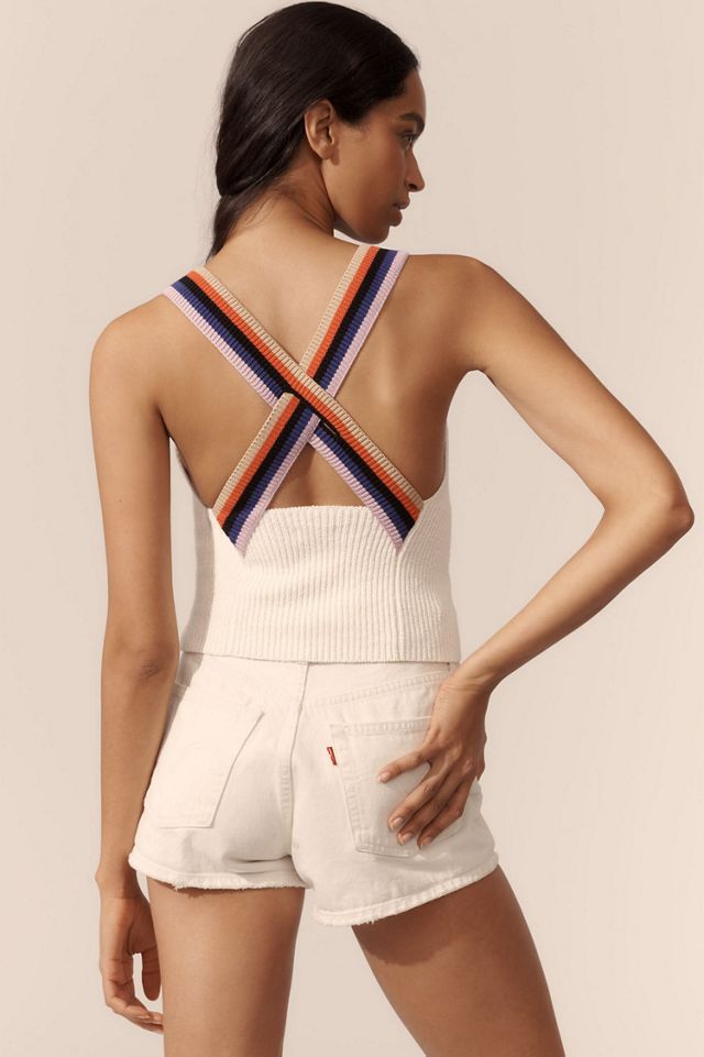 Pilcro Square-Neck Racer-Back Sweater Tank #1