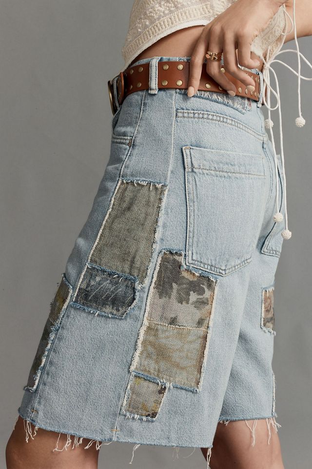 Pilcro Patchwork Adi Shorts | Anthropologie