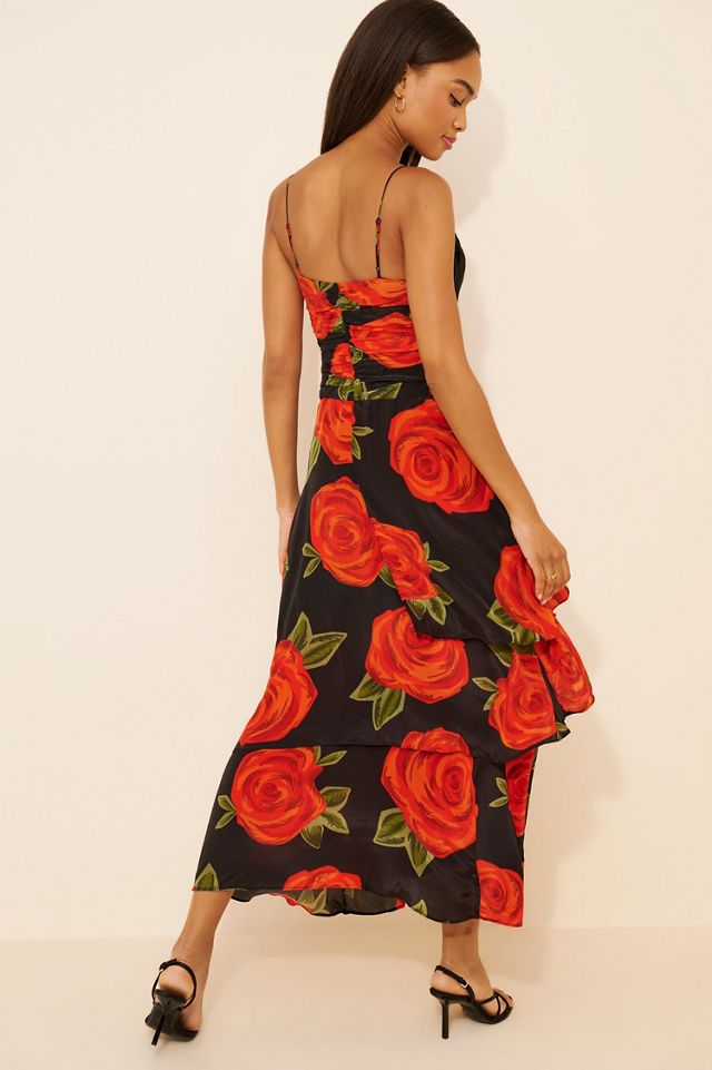 strapless open back dress Red Bodycon Dress Mesh main image 1
