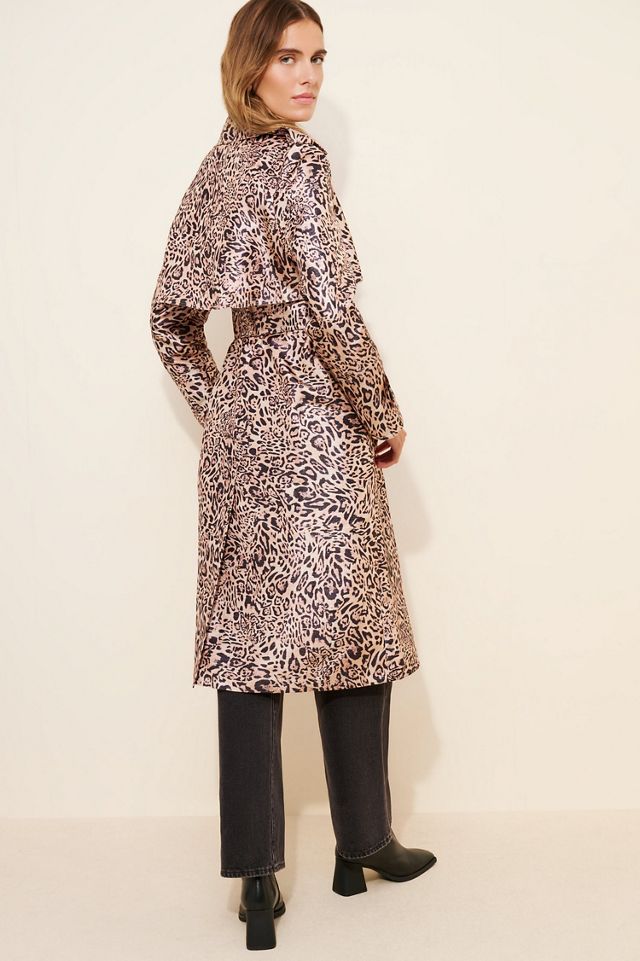Hutch Metallic Leopard Trench Coat #1