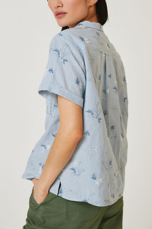 Maeve Surf Embroidered Buttondown #2