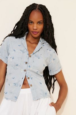 Maeve Surf Embroidered Buttondown