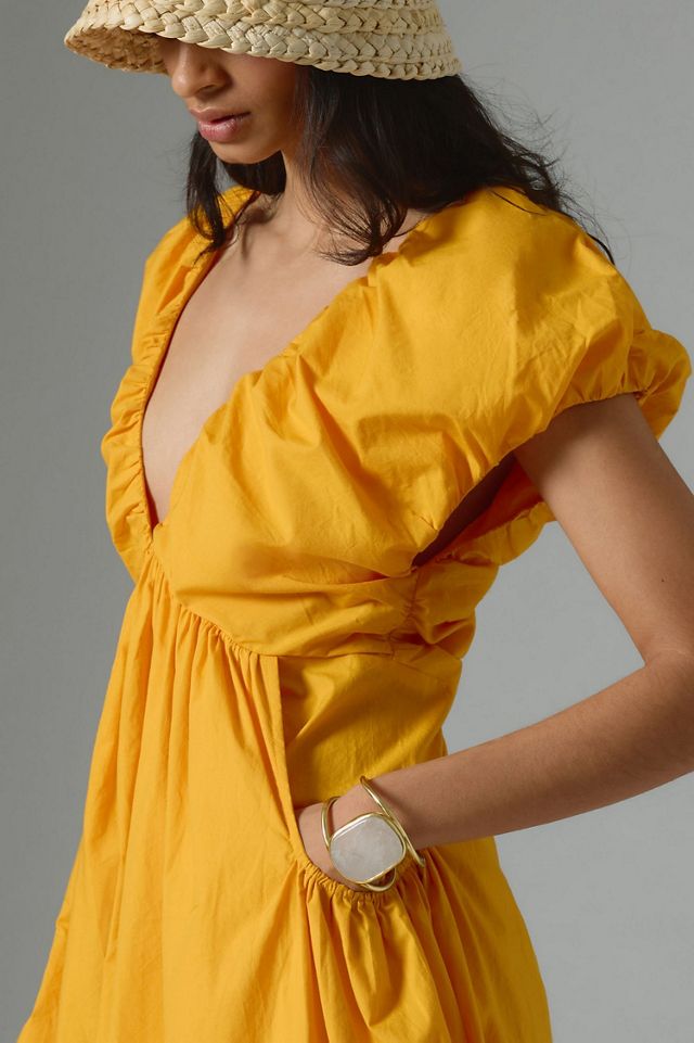 Ruched V-Neck Romper #1