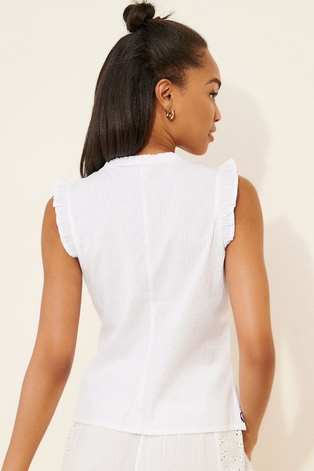 Neon Rose Embroidered Tie Cotton Top #4