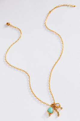 Anthropologie Stone Cluster Pendant Necklace