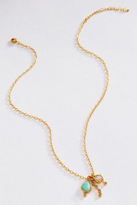 Stone Cluster Pendant Necklace
