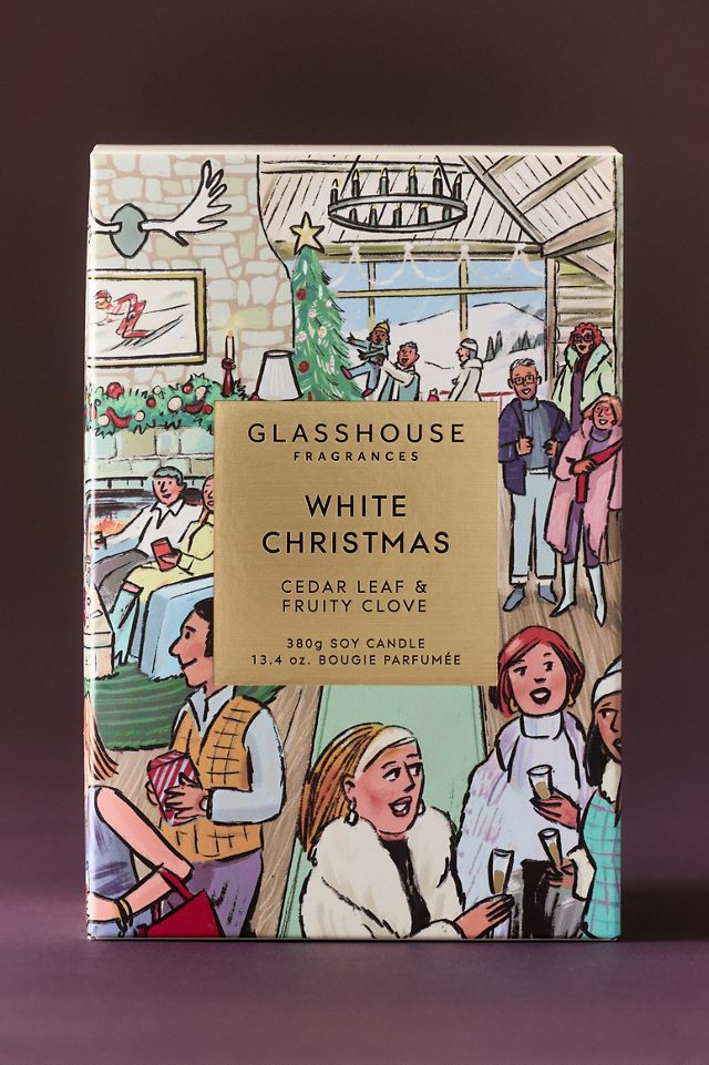Glasshouse Woody White Christmas Boxed Glass Candle #1