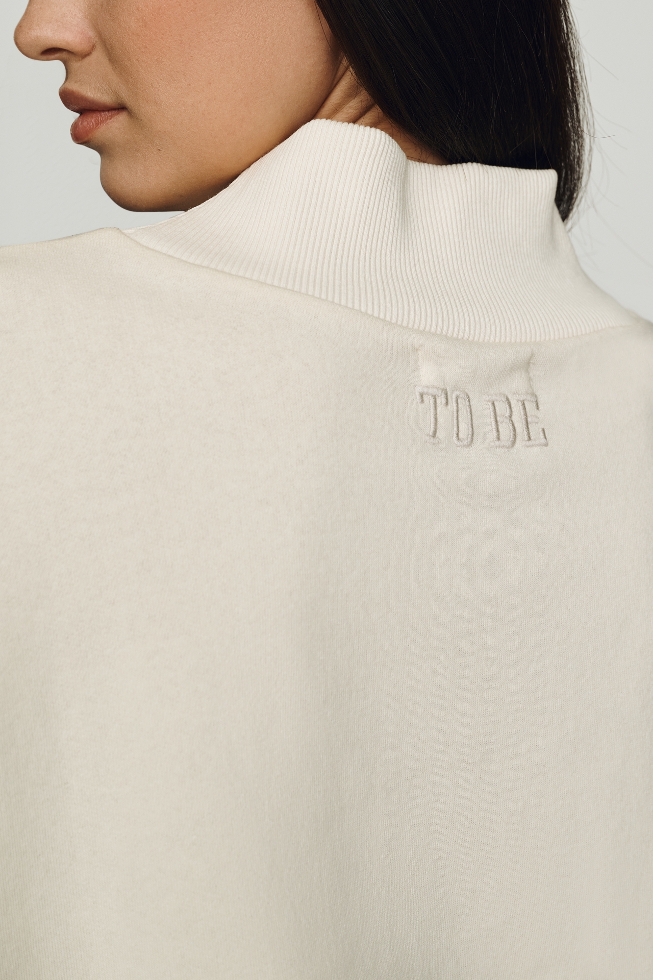 By Anthropologie Weddings Cotton Funnel-Neck Sweatshirt