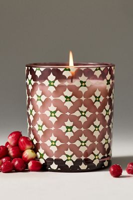 Jene Wrapped Fruity Cranberry Fizz Glass Candle