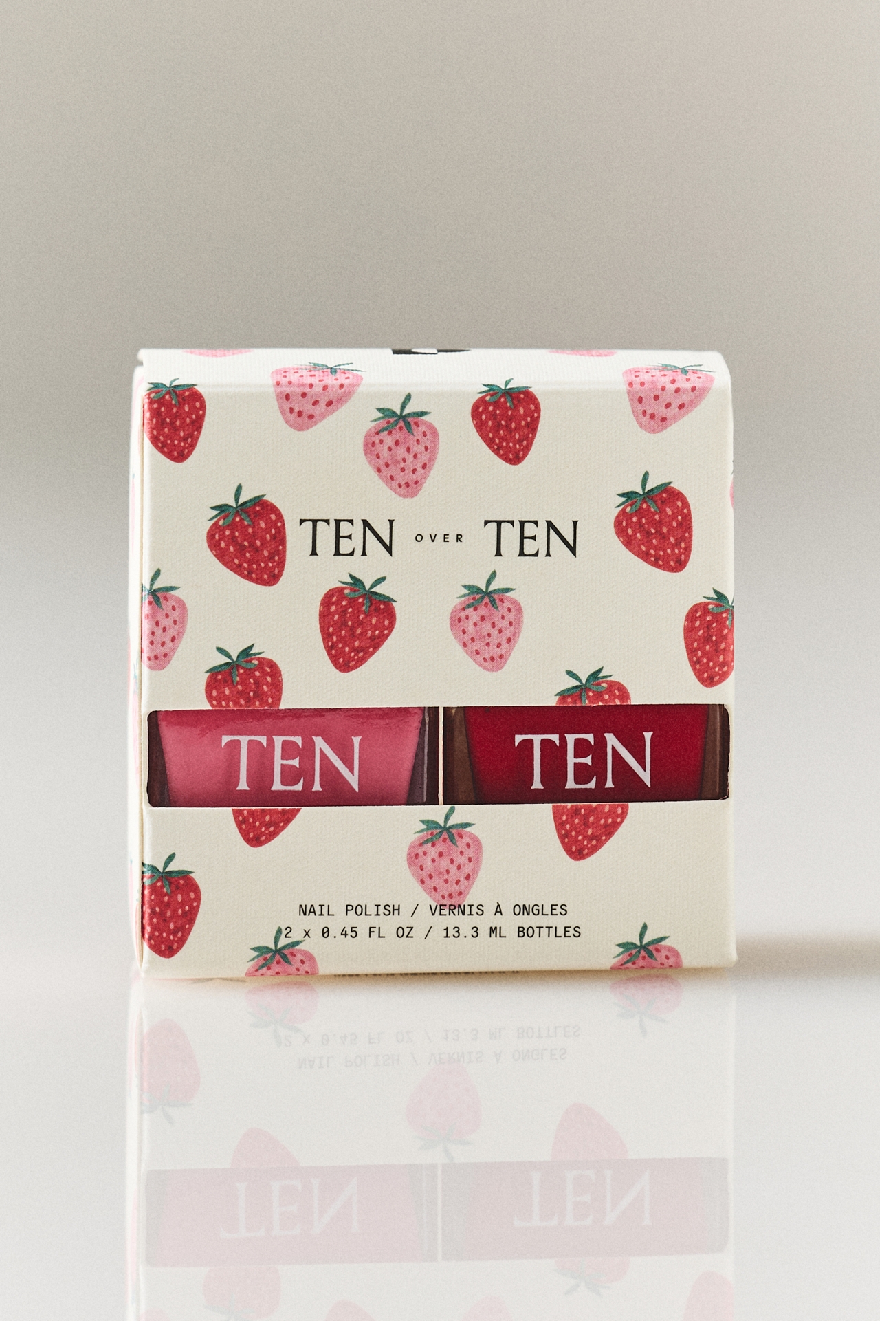 Tenoverten Strawberry Nail Polish Duo