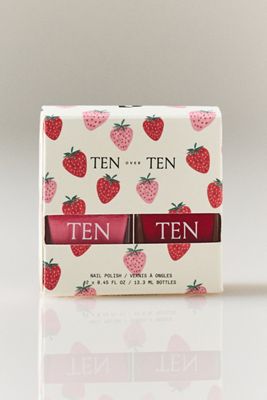 Tenoverten Strawberry Nail Polish Duo