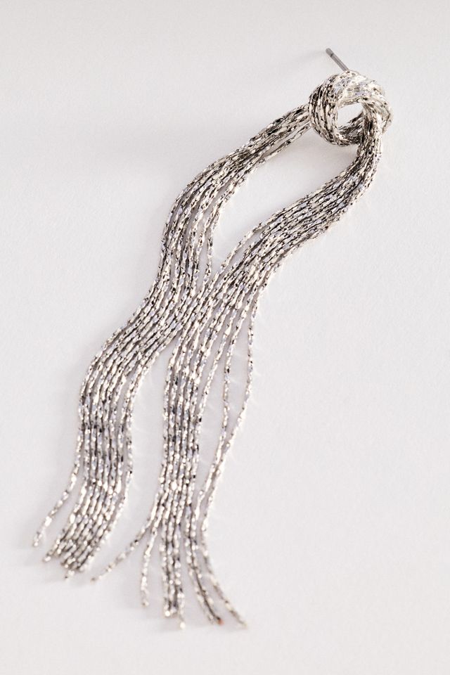 Chain Fringe Drop Earrings #1